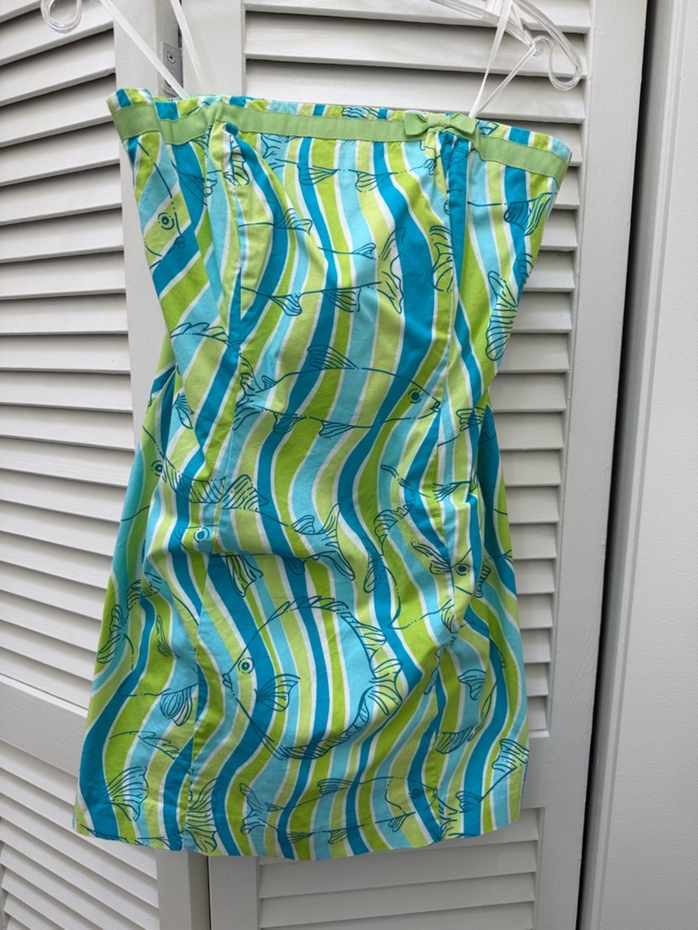 Lilly Pulitzer Aqua and Lime Striped Sundress